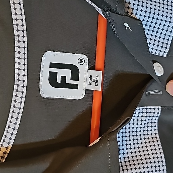 Ladies charcoal gray golf polo. FootJoy. - Picture 2 of 5